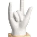 LINEA HOME - MANO ROCK AND ROLL BIANCA BASE ORO ART.25054G