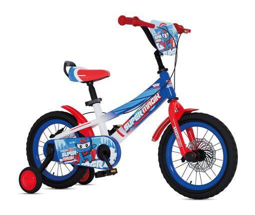 BICI 16" SUPERMAGIC DISK BRAVE- MAGIC BIKE CELESTE/ROSSA $