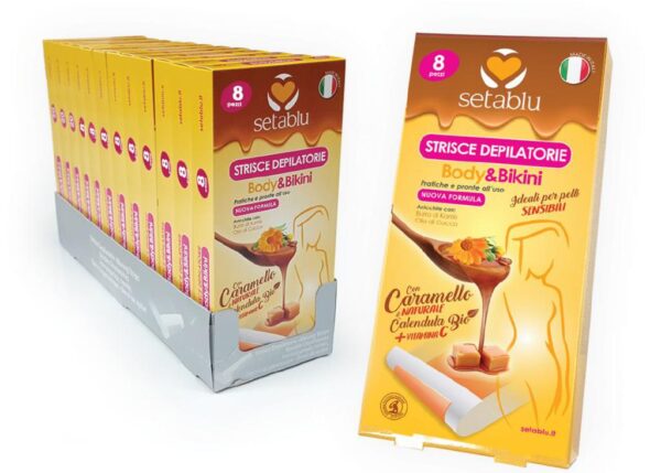 SETABLU STRISCE BODY BIKINI 8PZ CARAM. E CALENDULA