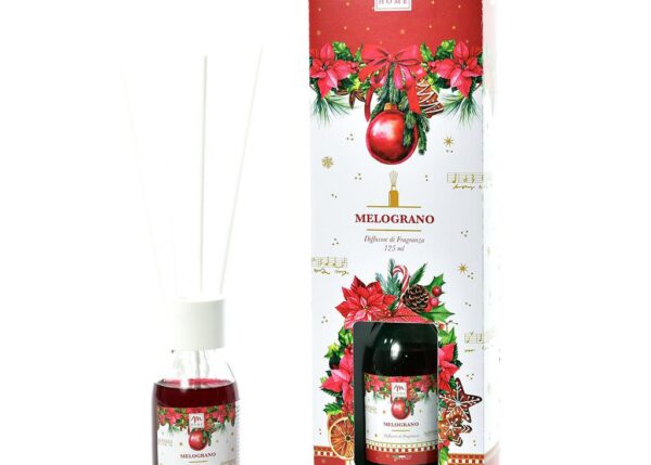 DIFFUSORE DI ESSENZA CHRISTMAS DREAM -125 ML MELOGRANO C/BACCHETTI IN COTONE ART. 99156 -