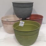 PORTA VASO IN METALLO MARTELLATO DIAM. 26XH18.5 CM COLORI ASS. ART.22793 -