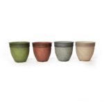 PORTA VASO IN METALLO MARTELLATO DIAM. 21.5XH15.5 CM COLORI ASS. ART.22809 -