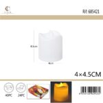 CANDELA LED 4X4,5CM GIALLO ART.685421