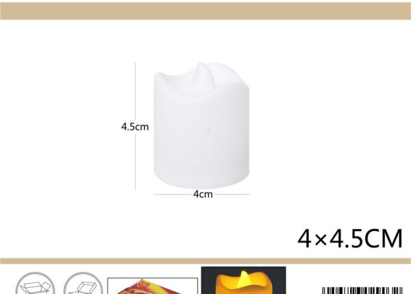 CANDELA LED 4X4,5CM GIALLO ART.685421