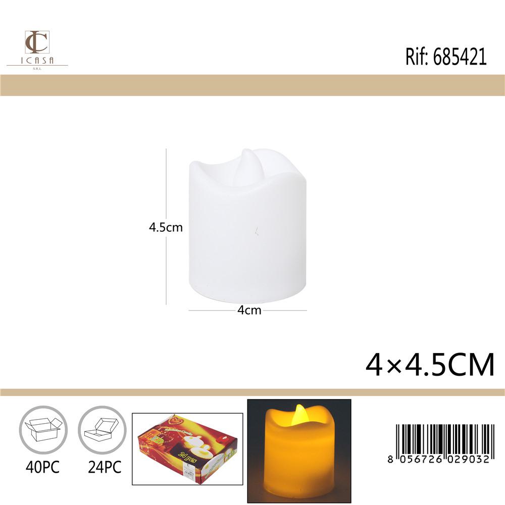 CANDELA LED 4X4,5CM GIALLO ART.685421 CANDELA LED 4X4,5CM GIALLO ART.685421