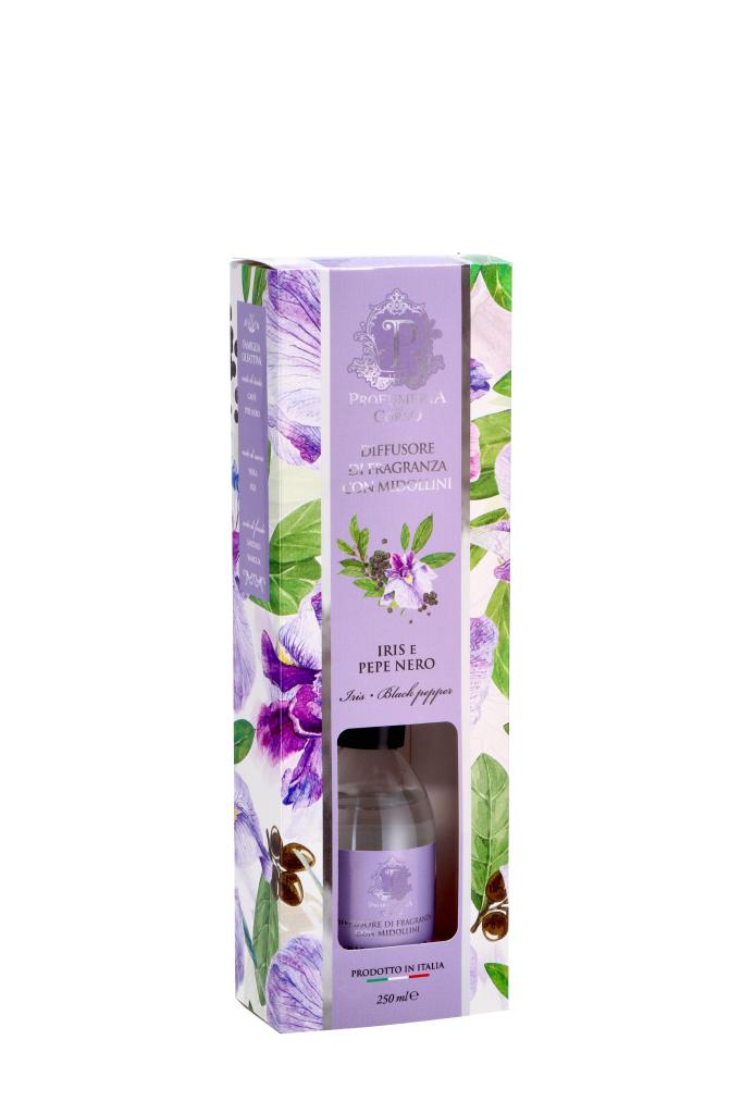 DIFFUSORE DI FRAGRANZE C/MID 250ML IRIS+PEPE NE ART.104567 DIFFUSORE DI FRAGRANZE C/MID 250ML IRIS+PEPE NE ART.104567