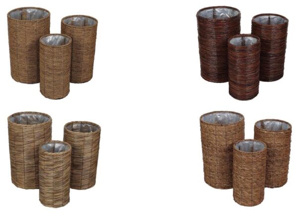 FIORIERA FIBRA NATURALE CILINDR. PICCOLA DIAM20XH40 ART.113187 - 113188