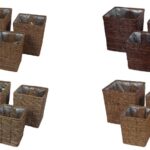 FIORIERA FIBRA NATURALE QUADR. PICCOLA CM25X25XH30 ART.113195 - 113196