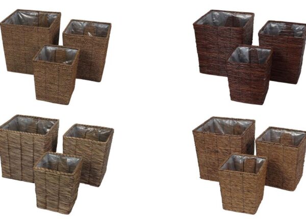 FIORIERA FIBRA NATURALE QUADR. PICCOLA CM25X25XH30 ART.113195 - 113196