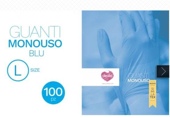 DEALO GUANTI MON.BLU 100PZ. MIS.L