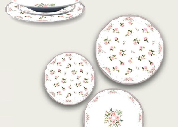 PIATTI SET 18PZ SHABY ROSE ART.57923