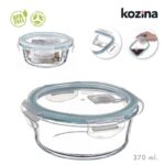 CONTENITORE ERMETICO ROTONDO IN BOROSILICATO DA 370 ML ART.70134999