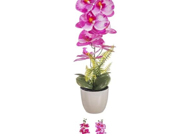 ORCHIDEA ARTIFICIALE VASO SEMPLICE ASSORTITO/2 45CM ART.67021000