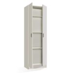 SCARPIERA 2 ANTE 4 RIPIANI BIANCA 175X70X37CM $