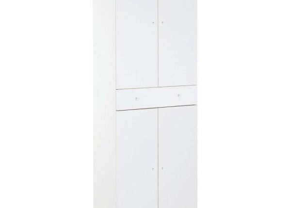 SCARPIERA 4 ANTE CON CASSETTO 170X70X37CM BIANCA $