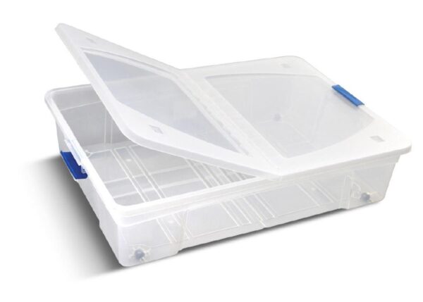 CONTENITORE PLASTICA 80LT RETT. C/COP.+RUOTE+CLIP ART.M11520048
