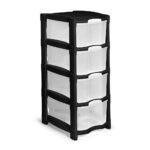 CASSETTIERA 4 CASSETTI NERO/TRASPARENTE ART.M11510005