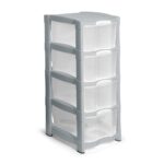 CASSETTIERA 4 CASSETTI GRIGIO/TRASPARENTE ART.M11510005