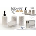SET DA BAGNO 4 PEZZI ASS. ROMBI QS20409 ART.783227