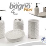 SET DA BAGNO 4 PEZZI FIORI ASS. QS20420 ART.783241