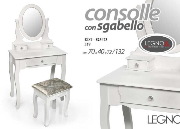CONSOLLE CON SPECCHIO 70*40*132CM SY4 ART.823473