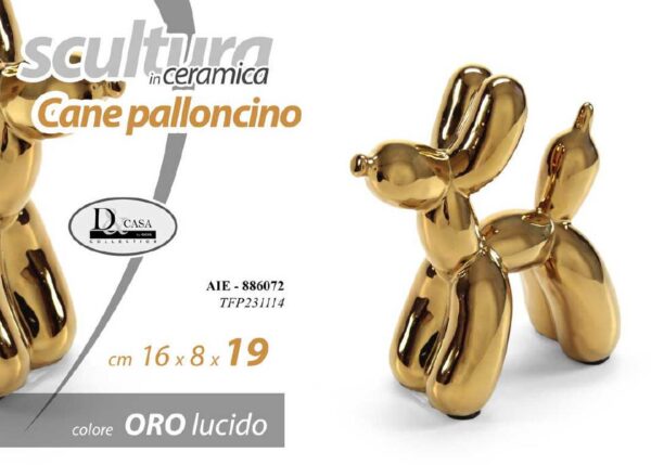CANE DECOR C/ORO 16*7,5*19 TFP231114 ART.886072
