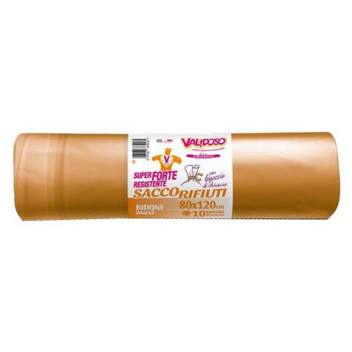 VALIDOSO SACCO SPAZZATURA 80X120 CM AMBRA 10 PZ VALIDOSO SACCO SPAZZATURA 80X120 CM AMBRA 10 PZ