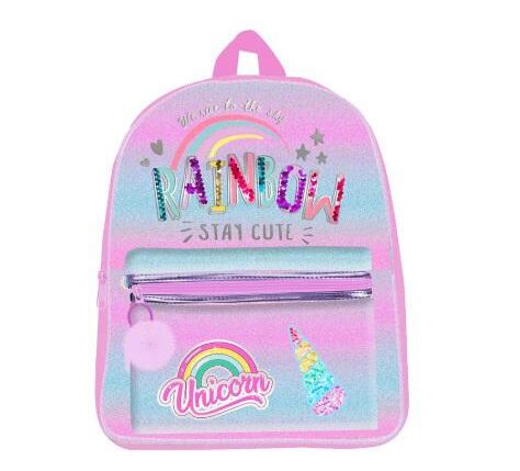 ZAINO ASILO PLAYTOY GLITTER ROSA ART.18272319 $