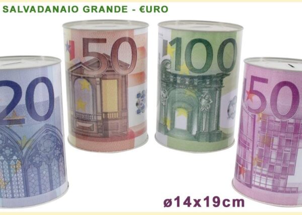 SALVADANAIO LATTA GRANDE EURO 14X19 $