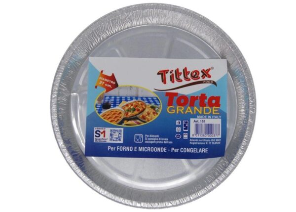 TITTEX CONT. ALLUMINIO TORTA GRANDE ART.151