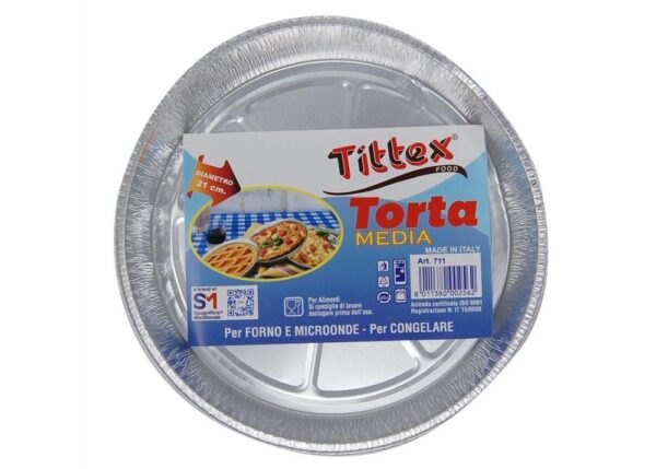 TITTEX CONT. ALLUMINIO TORTA MEDIA ART.711