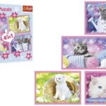 TREFL PUZZLE 4 IN 1 GATTI BUFFI