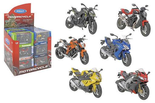 MODELLINI MOTO STRADA WELLY LICENZ SCALA 1:18 12ASS 24PZMOTO ASS. MODELLINI MOTO STRADA WELLY LICENZ SCALA 1:18 12ASS 24PZMOTO ASS.