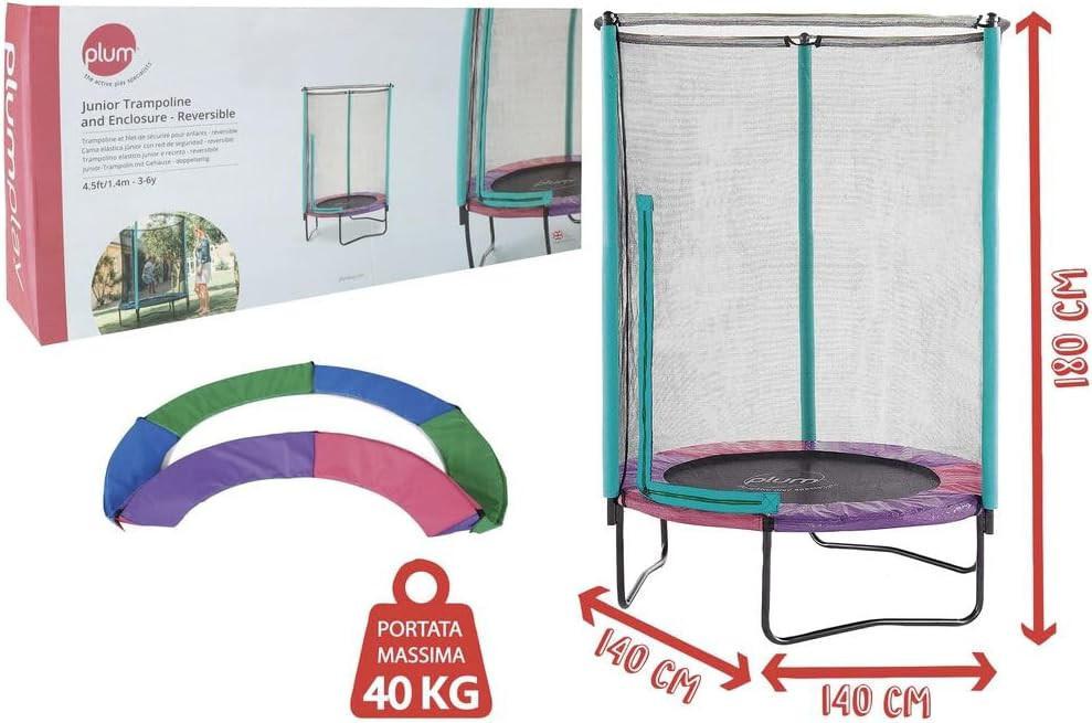 TRAMPOLINO CON PROTEZIONE 1,4MT - 140X140X180CM TRAMPOLINO CON PROTEZIONE 1,4MT - 140X140X180CM