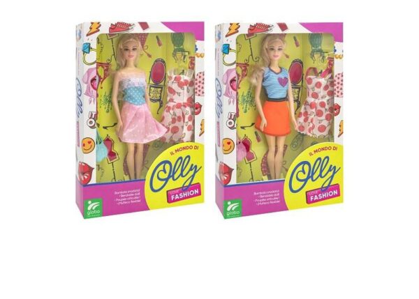 BAMBOLA FASHION DOLL CON SET ABITI 2 ASS