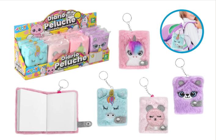 MINI DIARIO PELUCHES C/PORTACHIAVE 4 ASS 12PZ D/B MINI DIARIO PELUCHES C/PORTACHIAVE 4 ASS 12PZ D/B