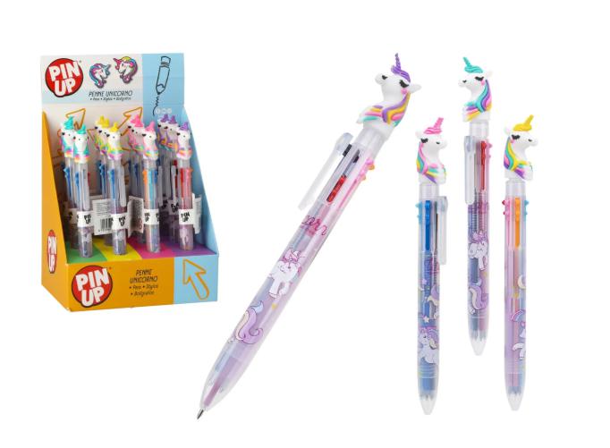 PENNA UNICORNO MULTICOLORE 4 COL. 12PZ IN D/BOX PENNA UNICORNO MULTICOLORE 4 COL. 12PZ IN D/BOX