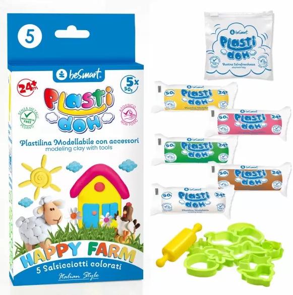 PLASTILINA-DOH HAPPY FARM 50GRX5 BE SMART ART.01050431 PLASTILINA-DOH HAPPY FARM 50GRX5 BE SMART ART.01050431