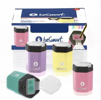 TEMPERINO EXAGON 2FORI IN BOX 4 COLORI STD BE SMART ART.00030252