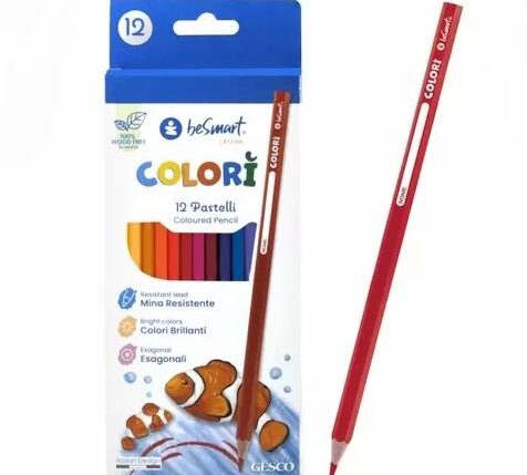 BOX 12 PASTELLI COLORI' BE SMART ART.00290075