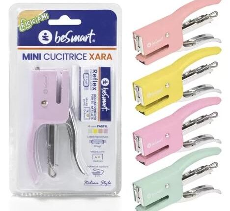 MINI CUCITRICE XARA P/10 4 COLORI ASSORTI IN BLISTER BE SMART ART.01050433
