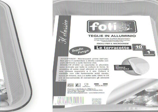FOLI' TERRACOTTE CONT. 10PORZ. 1PZ CON MANIGLIE ART.423