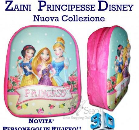 ZAINO ASILO PRINCIPESSE 3D