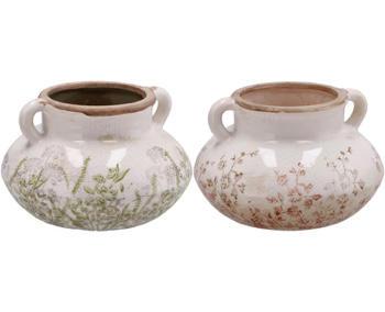 VASO CERAMICA SALAS ASS2COL DIAM21XH13 ART.111956