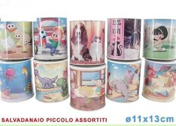 SALVADANAIO LATTA PICCOLO PERSONAGGI 11X13 $