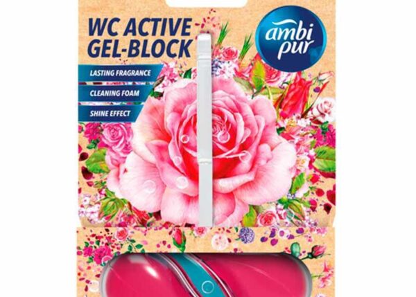 AMBIPUR WC TAVOLETTA GEL ROSE & LILY 45GR X 8