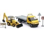 IVECO DAILY ROLL -OFF DIE CAST CON NEW HOLLAND B110C & ACC.MIS 1:32 ART.16163