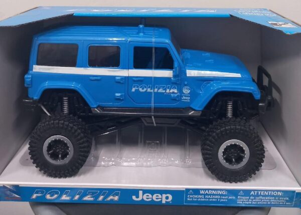 JEEP SAHARA BIG WHEELS POLIZIA SCALA 1:18 ART.37636