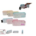 BAULETTO PORTAPENNA BRX SILICON GLITT.AZZURRO ART.1415-9806B $