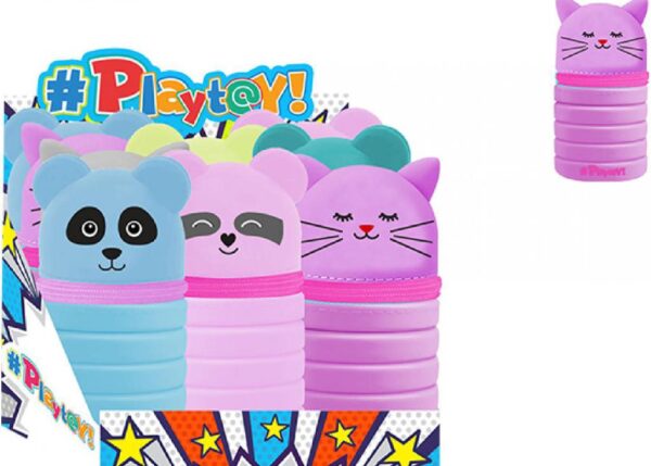 BAULETTO SILICONE A SOF. PLAY TOY PUPPIE MICIO ROSA ART.14553366P
